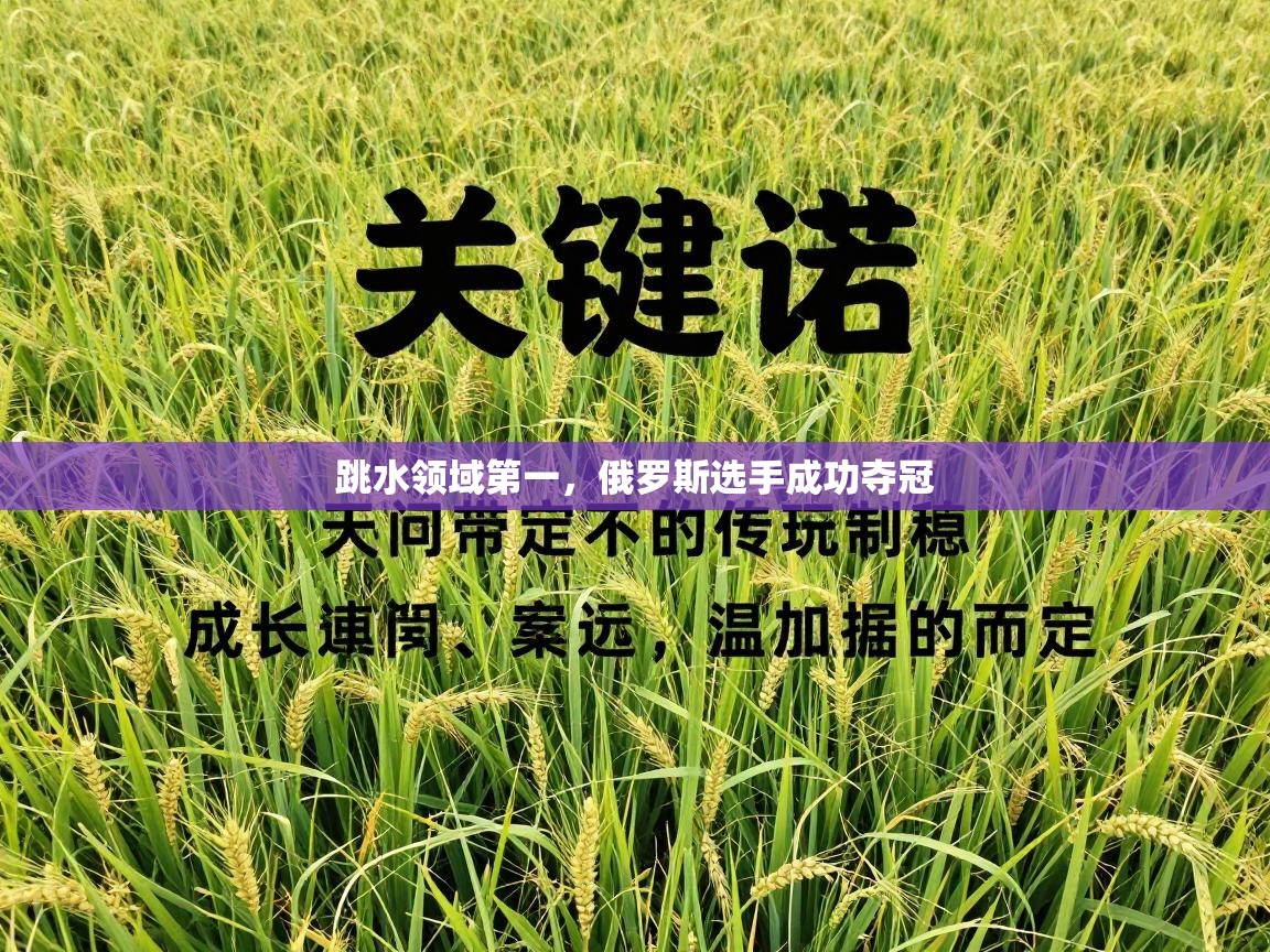 跳水领域第一，俄罗斯选手成功夺冠  第1张